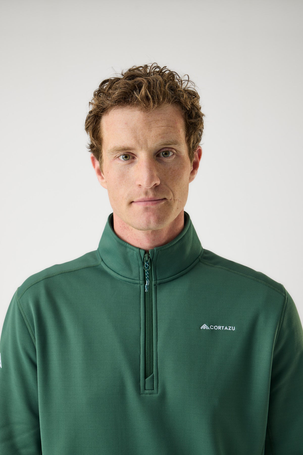 AR Fleece Half-Zip Donkergroen | Heren
