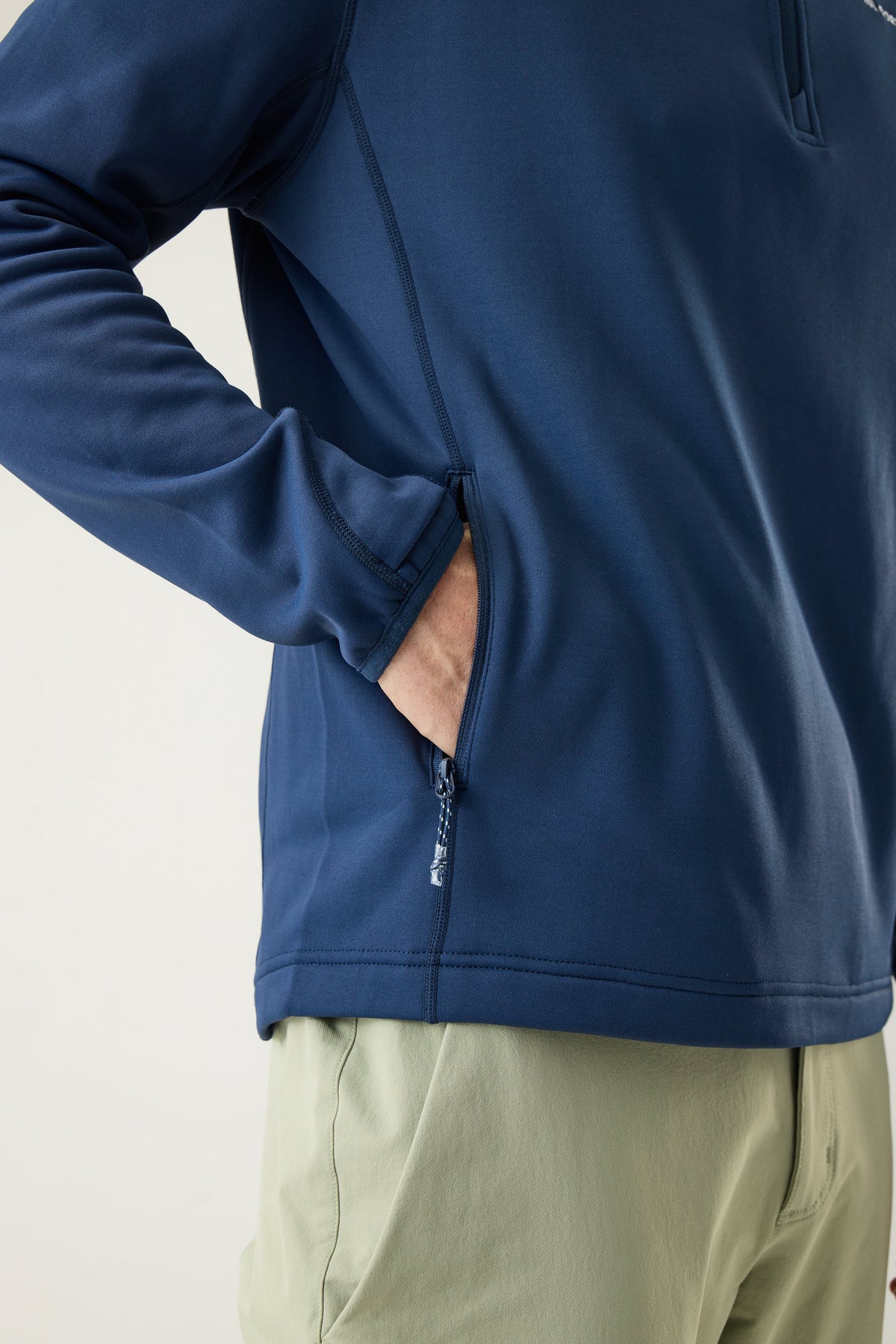 AR Fleece Half-Zip Donkerblauw | Heren