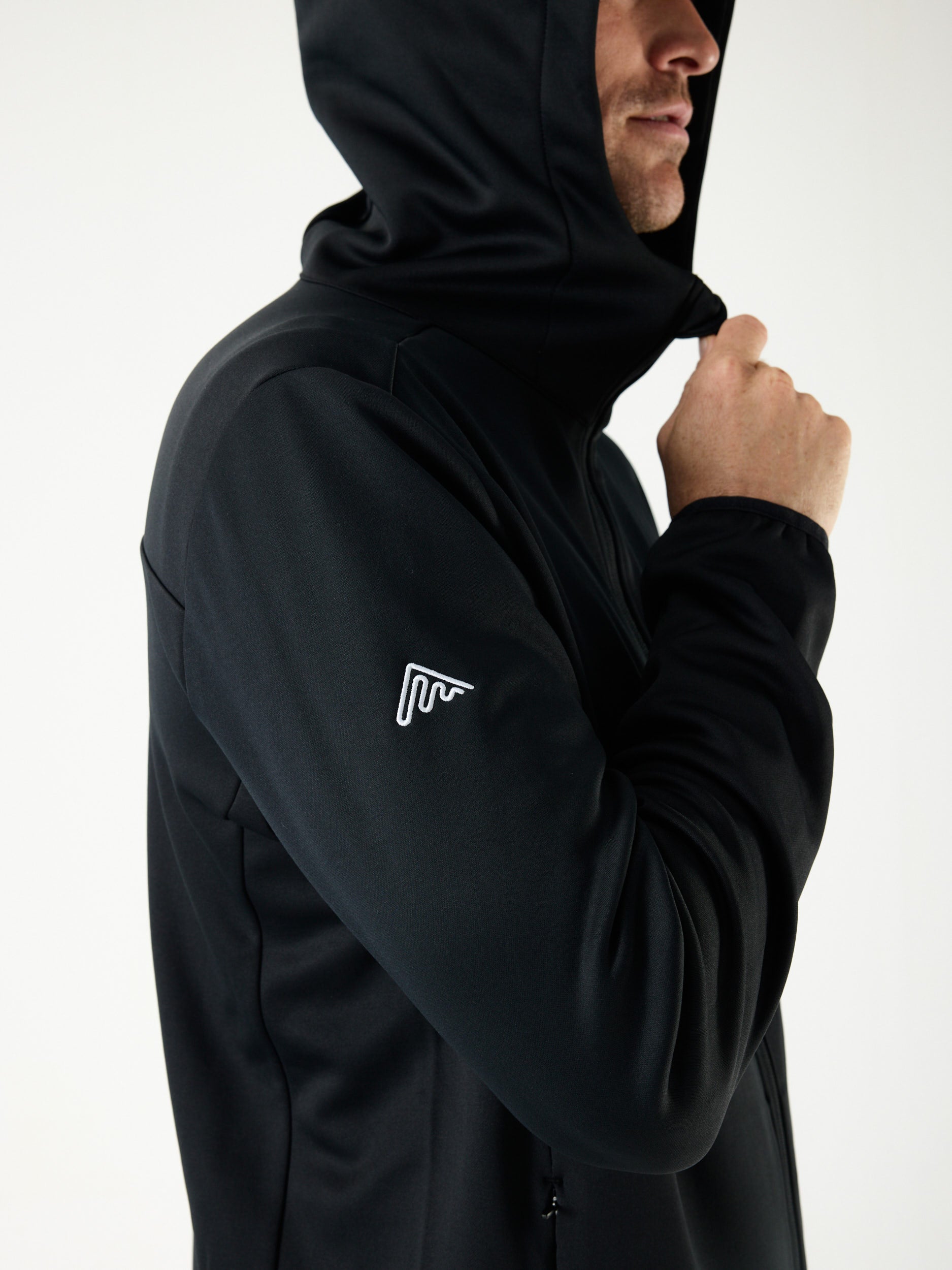 AR Fleece Hooded 10M Zwart | Heren 