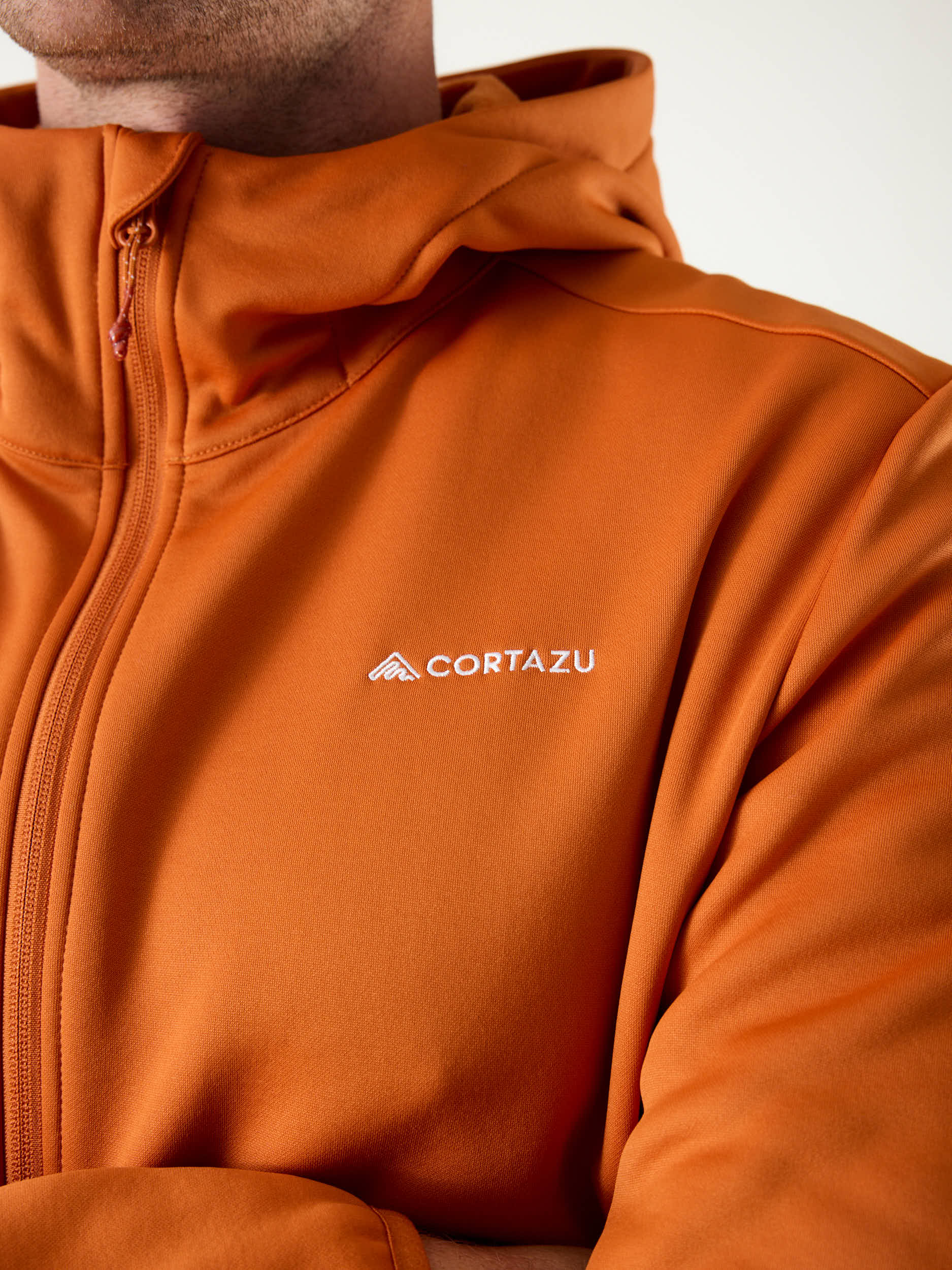 AR Fleece Hooded 10M Burned Orange | Heren 
