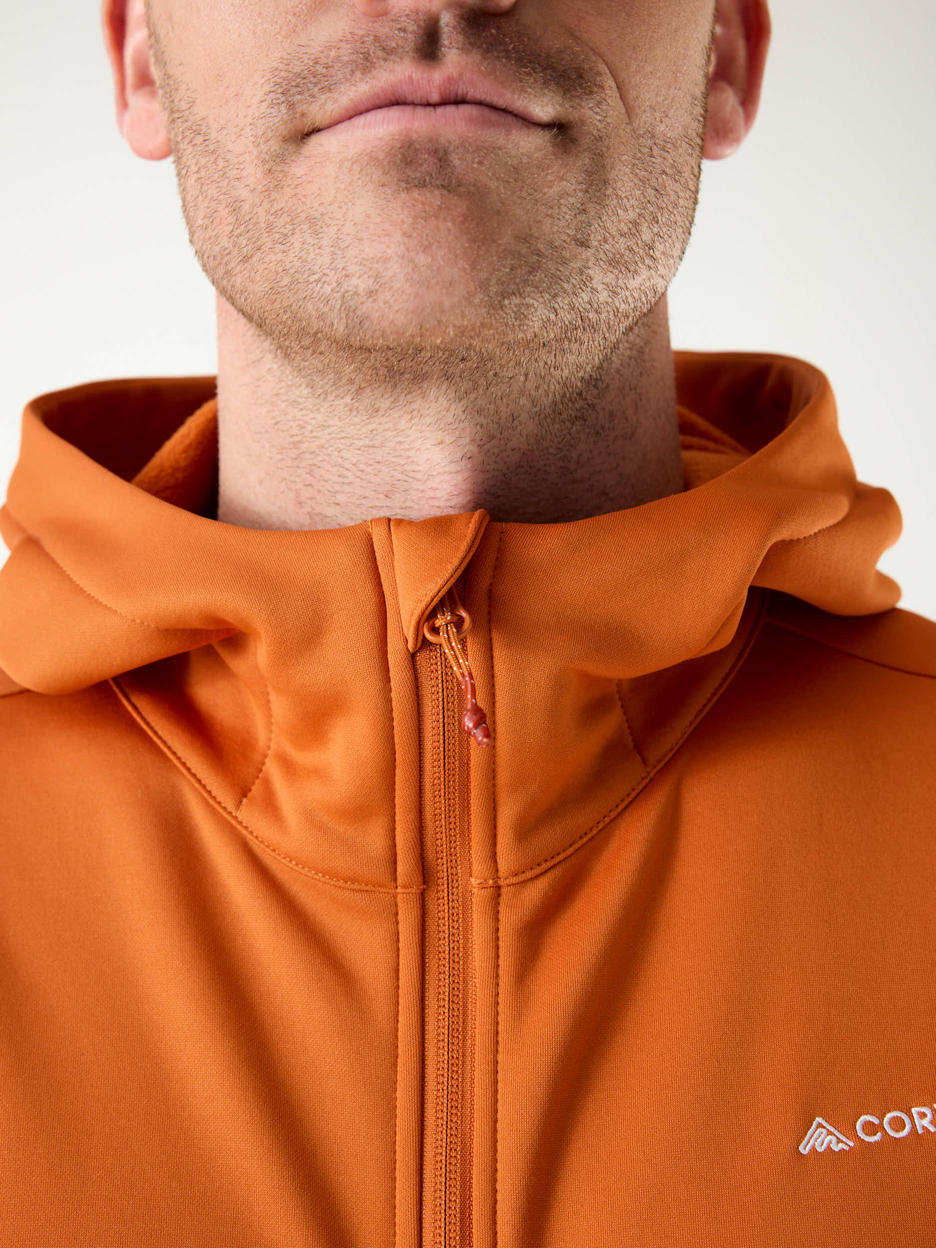 AR Fleece Hooded 10M Burned Orange | Heren 