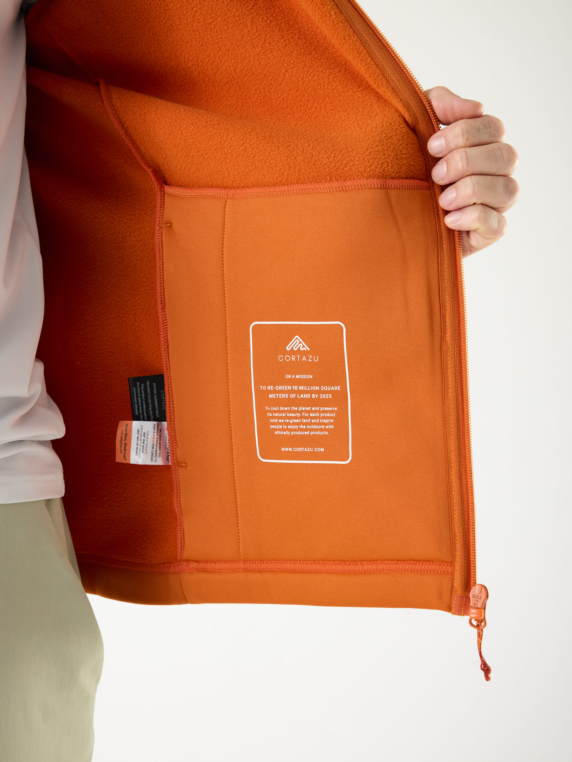 AR Fleece Hooded 10M Burned Orange | Heren 