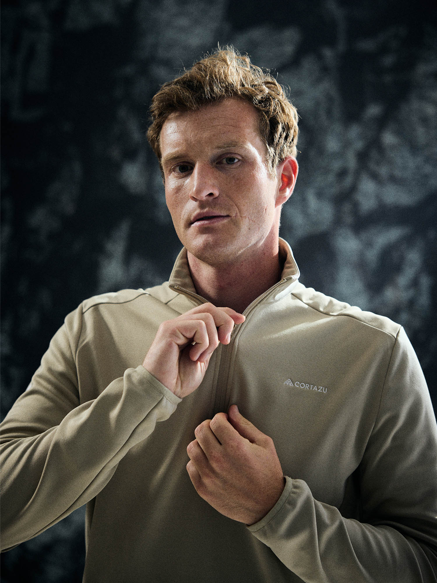AR Fleece Half-Zip 10M Beige | Heren