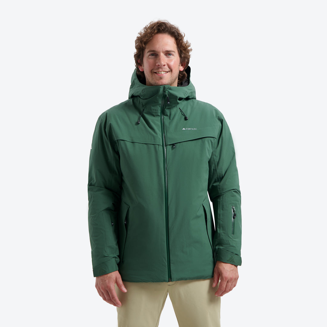 Insulated Hard Shell Jacket Dark Green Men Cortazu