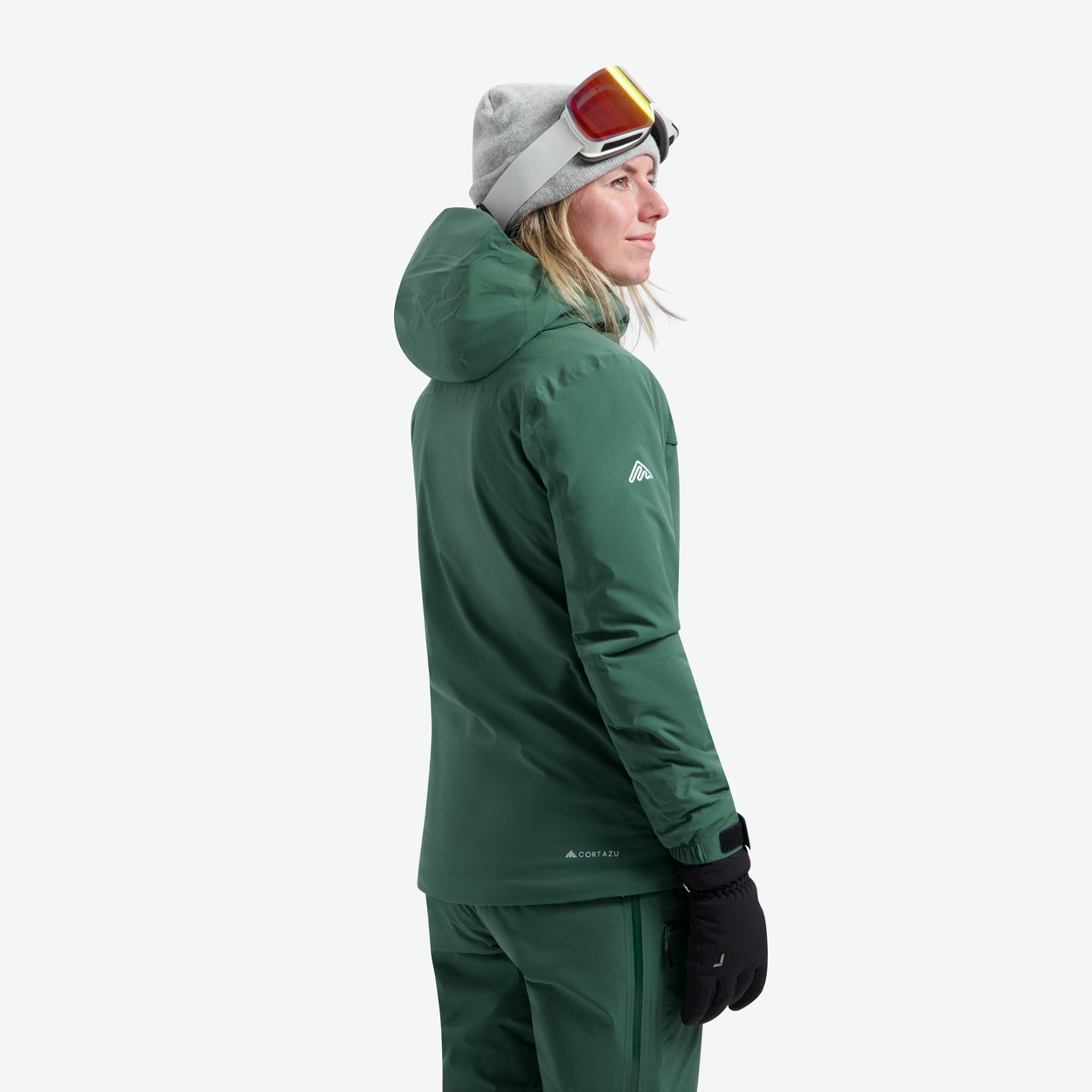 Insulated Hardshell Jacket Dark Green Women Cortazu