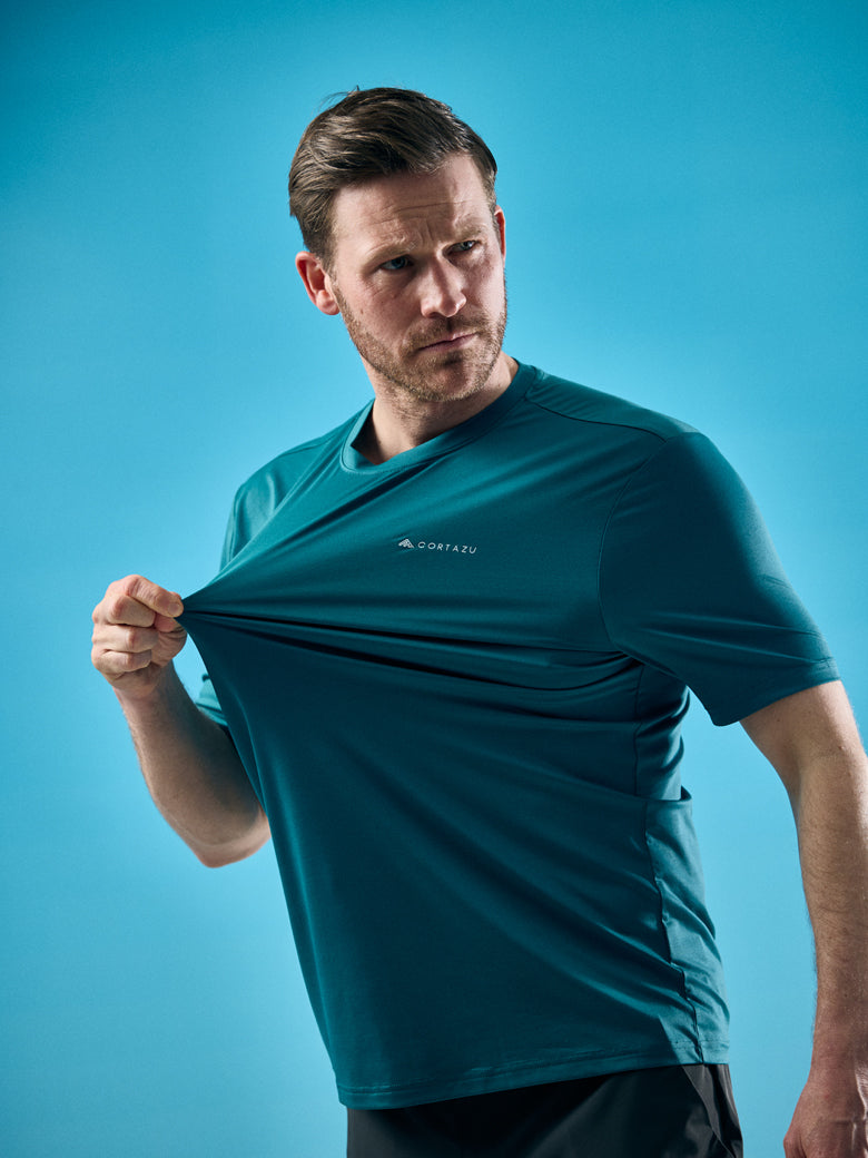 AR Active T-shirt Teal | Heren