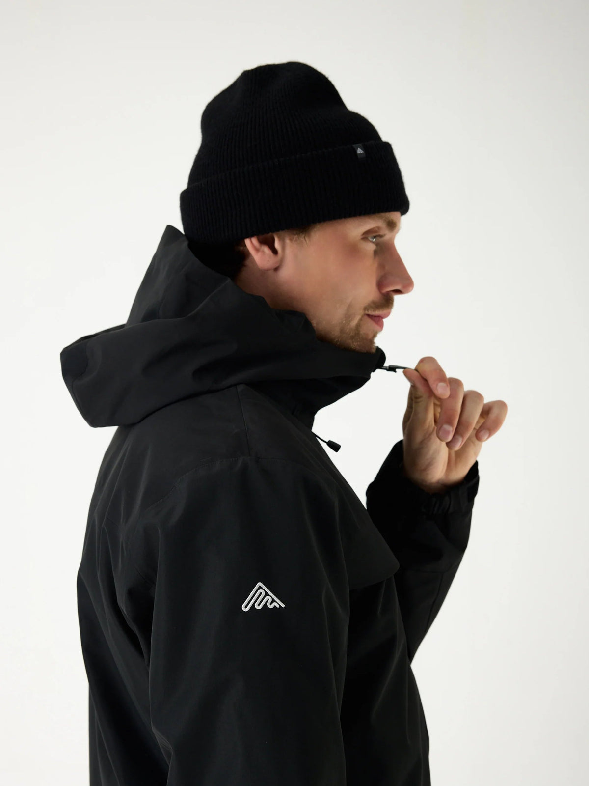 Cortazu Delta INS Shell Jacket men's in Black, side view close-up