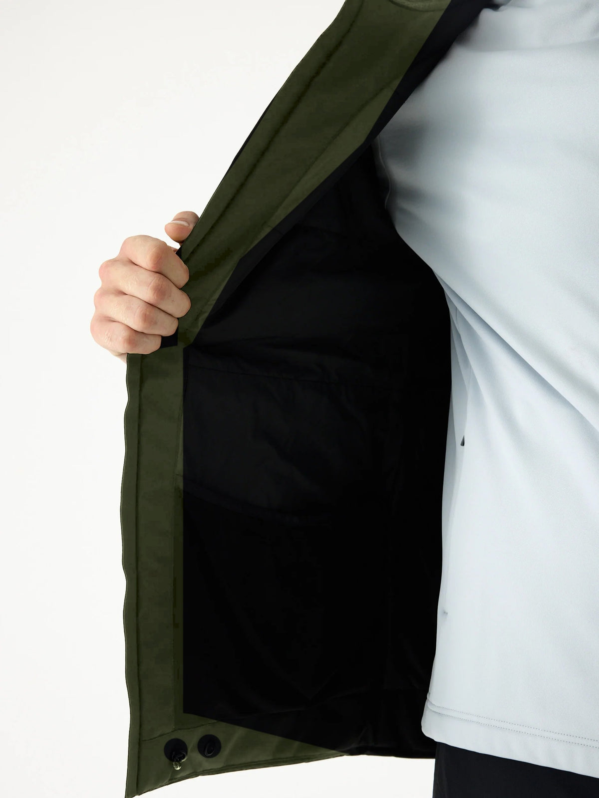 Cortazu Delta INS Shell Jacket men's in Mud Green, insulated lining