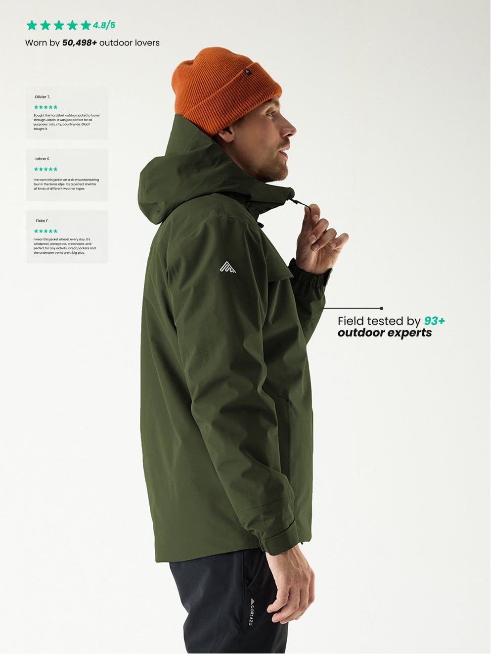 Delta INS Shell Jacket Mud Green | Men