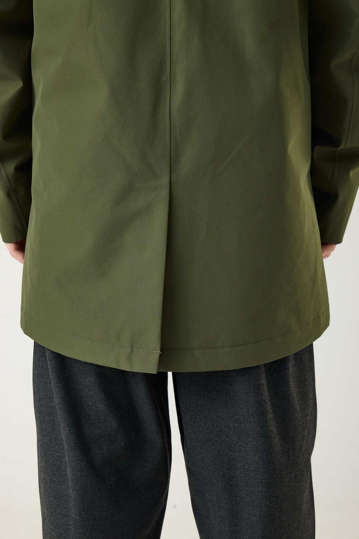 Cortazu Delta INS Parka men's in Mud Green, chest logo detail