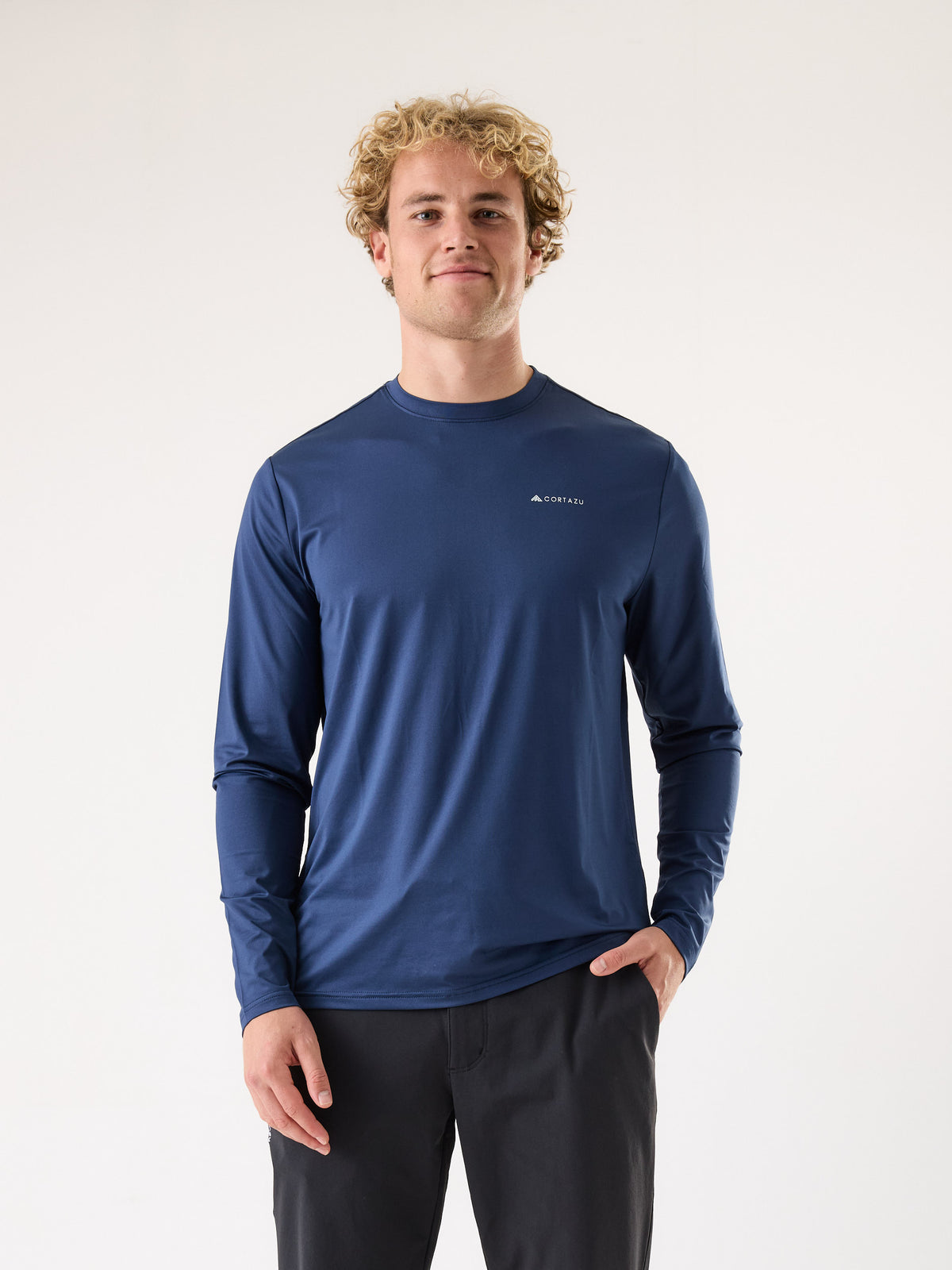 AR Active T-shirt met lange mouwen Donkerblauw | Heren