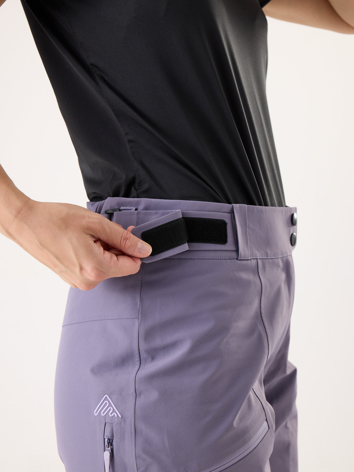 Cortazu Nunatak INS Ski Pants women's in Lavender, adjustable waistband