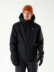 Cortazu Nunatak INS Ski Jacket men's in Black, front view on model