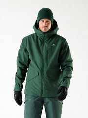 Cortazu Nunatak INS Ski Jacket men's in Dark Green, front view on model
