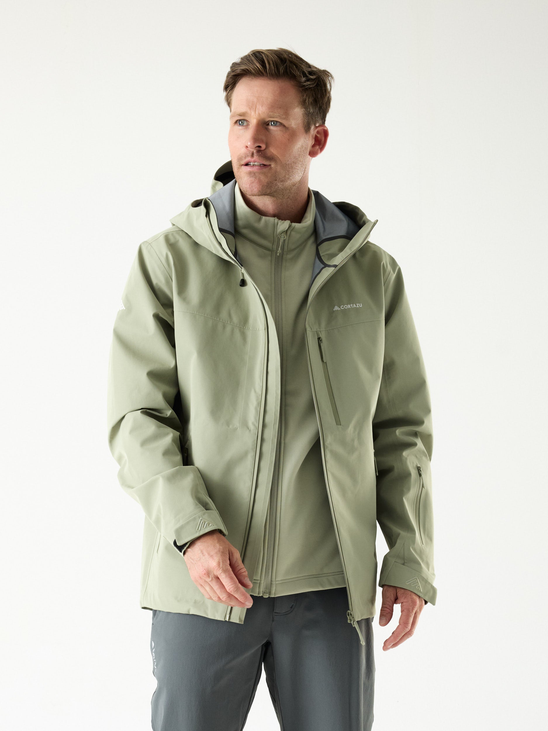 Video laden: AW Hardshell Jacket 10M Olijfgroen | Heren