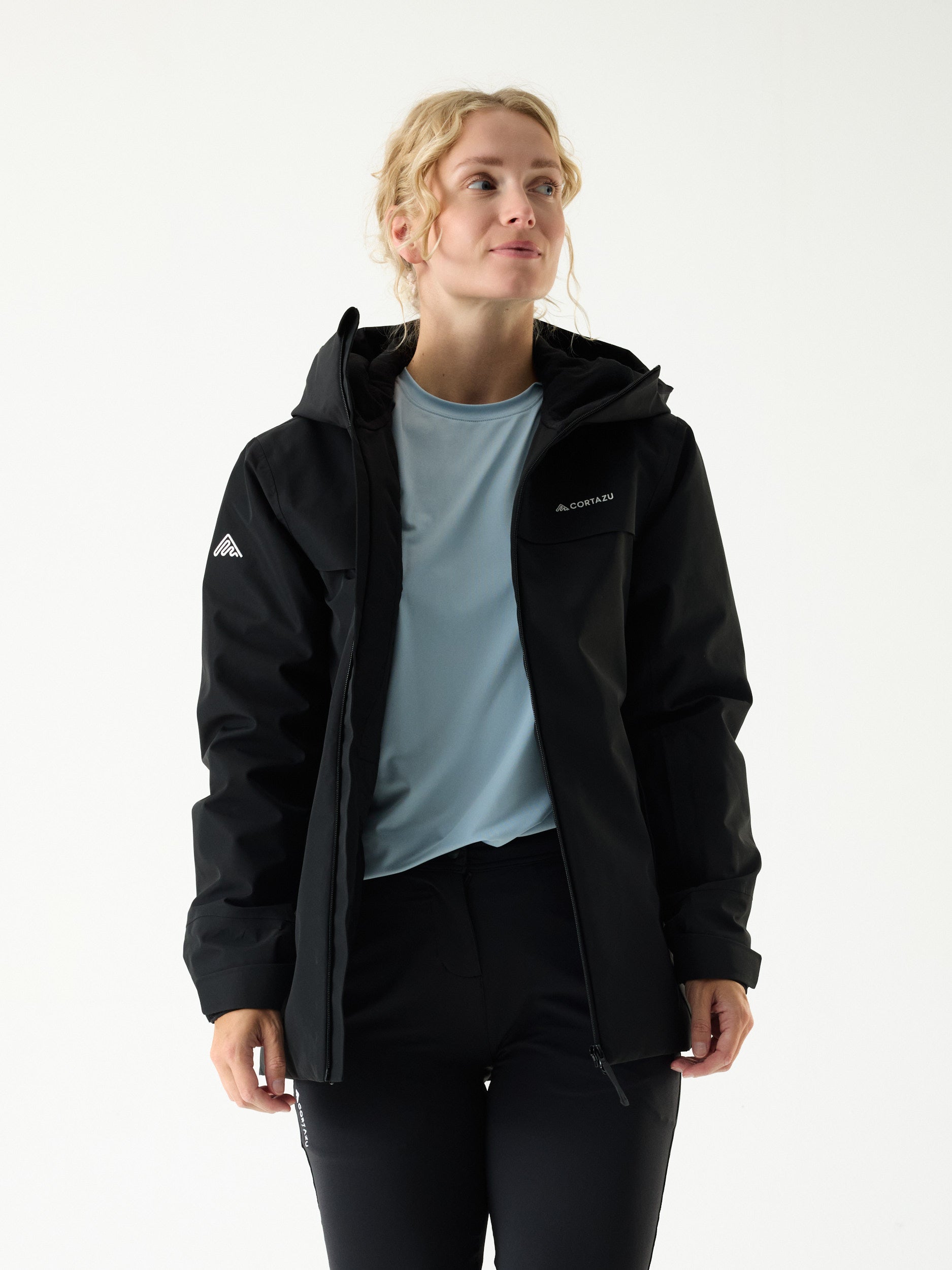 Load video: Delta INS Hardshell Jacket 10M Black | Women