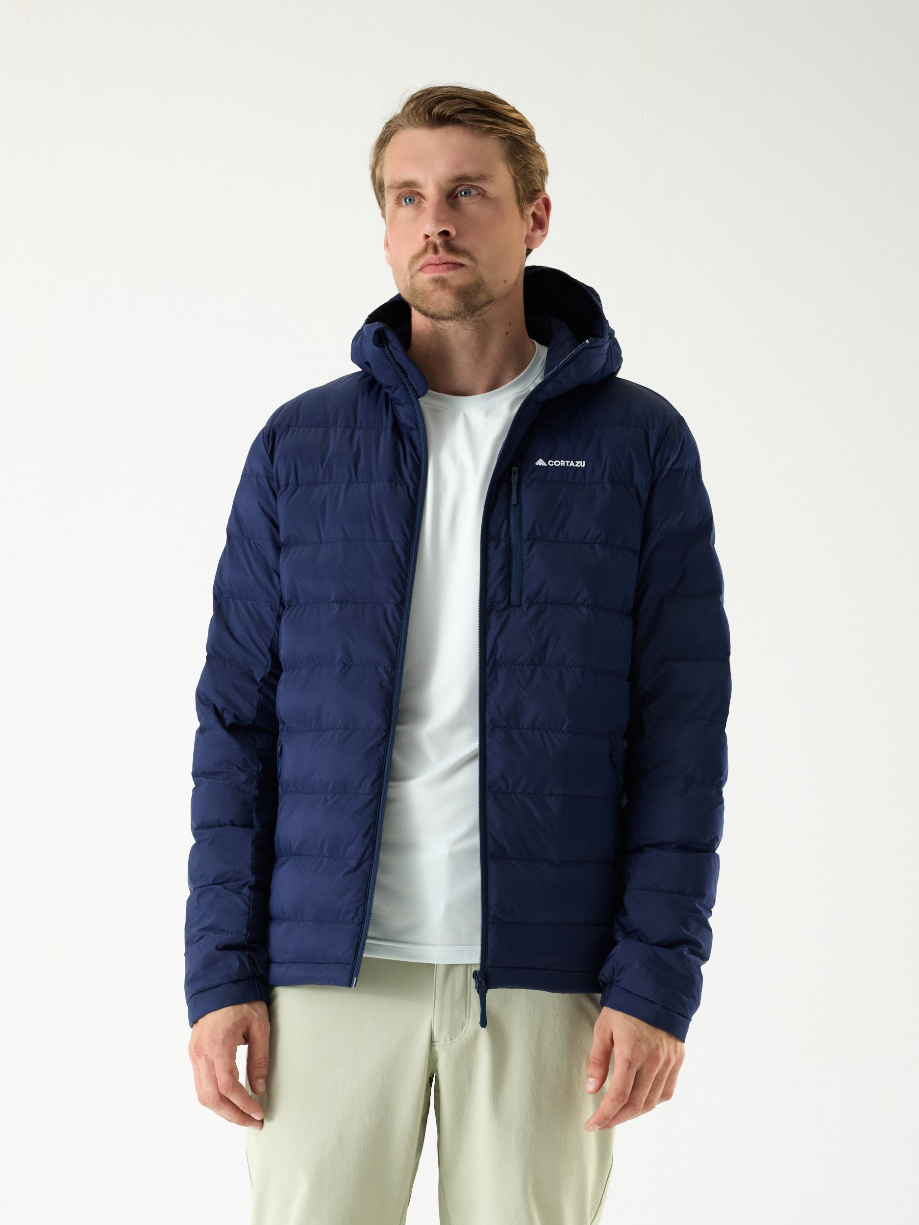 Video laden: Mountain INS Hooded Jacket 10M Donkerblauw | Heren